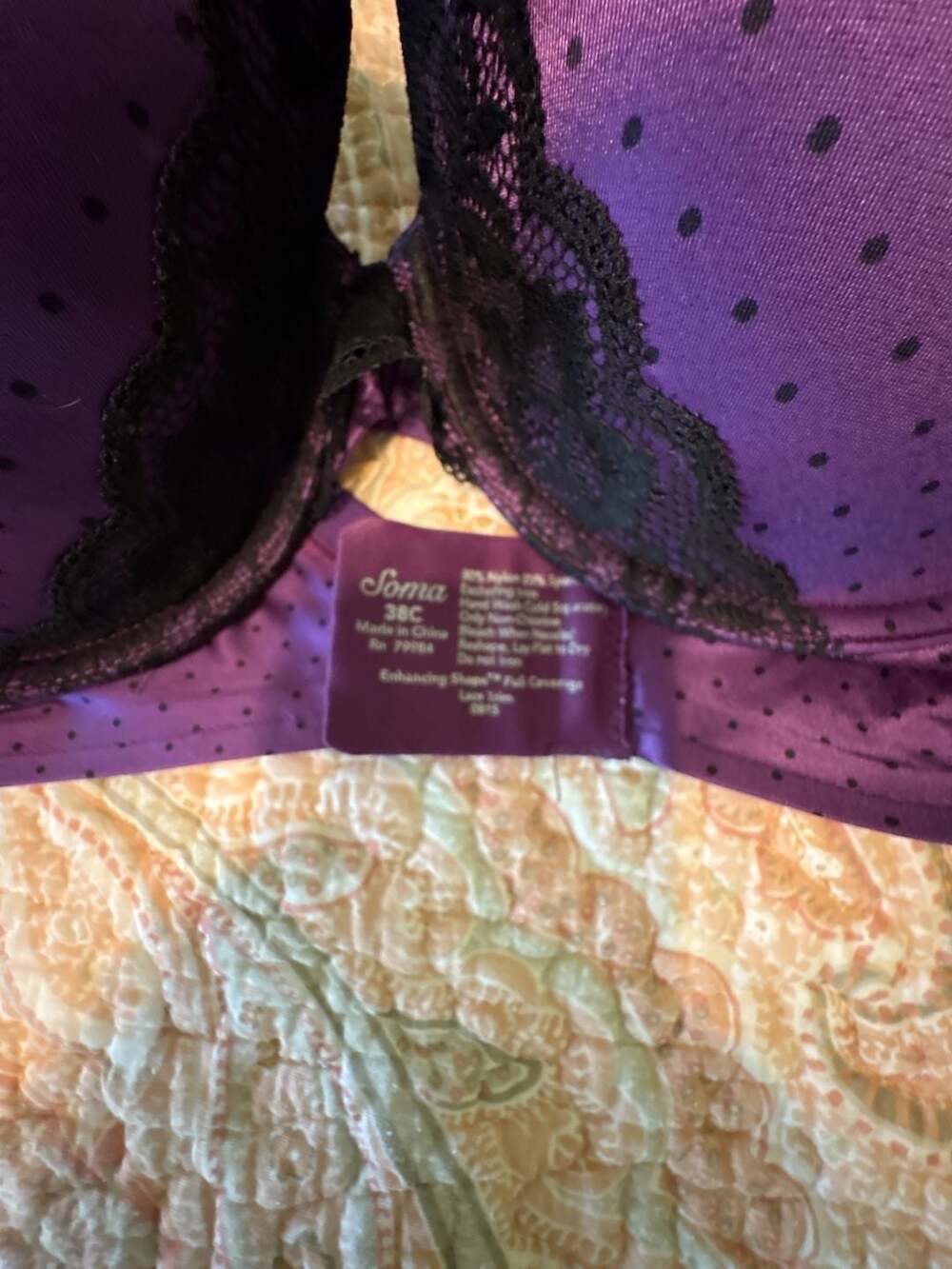 Lot of 2 Soma Vanishing Back Full Coverage Bras 38C - Picture 6 of 6